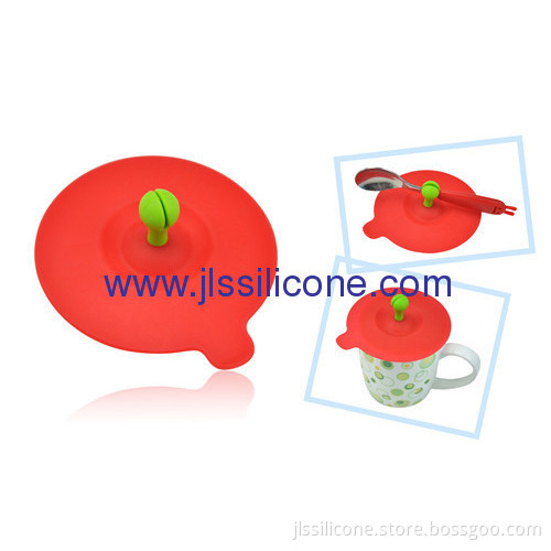 Quality Kitchen Tool Silicone Cup Lid With Spoon Holder